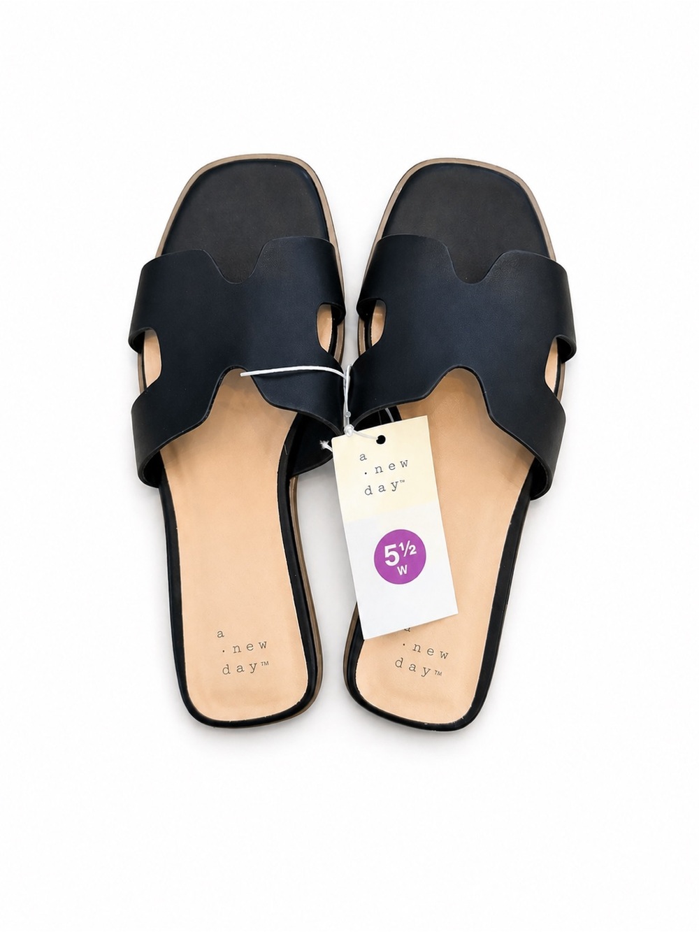 Women’s Nina Slide Sandals- A New Day Black